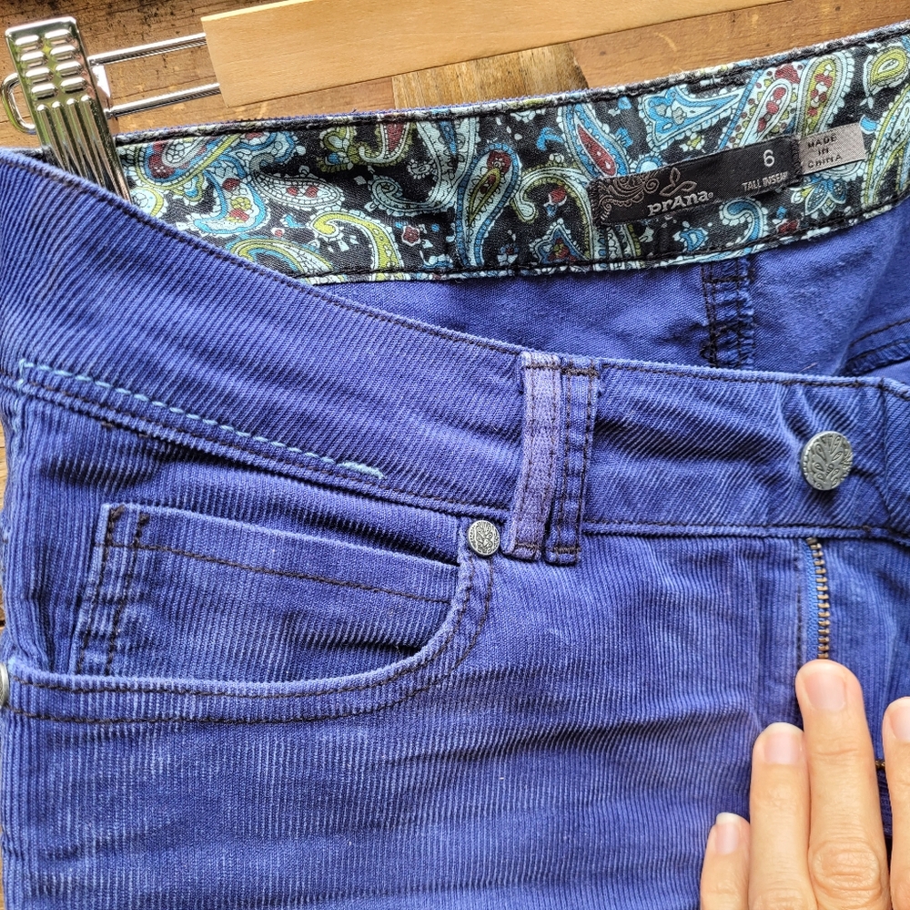 Prana Women's Blue Corduroy Jeans